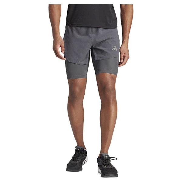 Adidas Shorts Heat.rdy Hiit Elevated 2 In 1 Grå 2XL Man