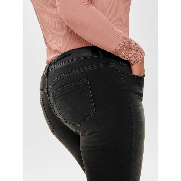 Only Jeans Willy Regular Ankle Skinny Sort 42 / 34 Kvinde