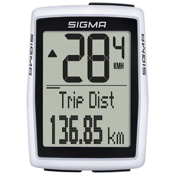 Sigma Kablet Cykelcomputer Bc 12.0 Wr Hvid