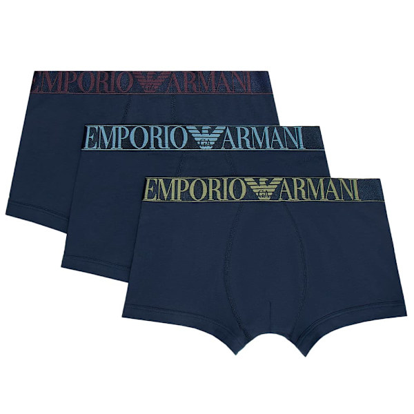 Emporio Armani 111357-4f726 Boxerit 3 Yksiköt Sininen S Mies
