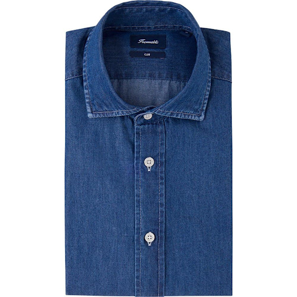 FaÇonnable Lang ærmet Skjorte Clb Bd Spw Chbry Blå 2XL Mand