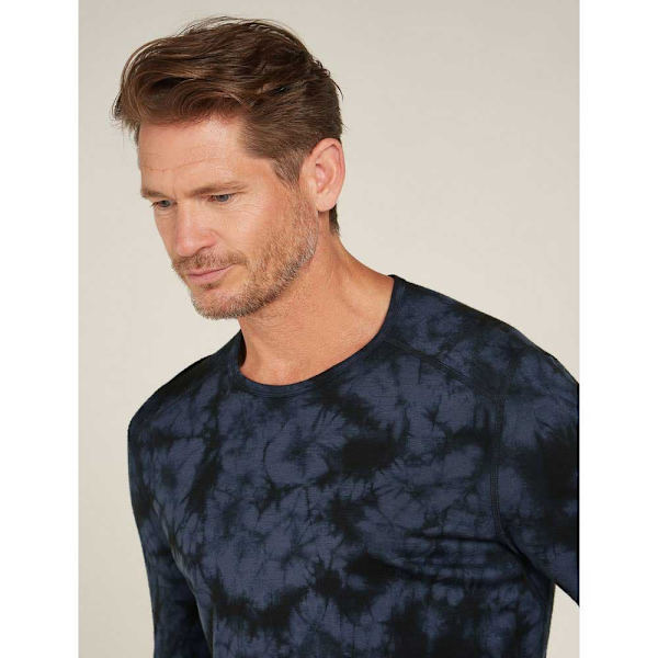 Icebreaker Merino 200 Oasis Cloud Dye Langærmet Baselayer Sort,Grå XL Mand
