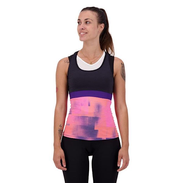 Santini Forza Indoor Collection ærmeløs T-shirt Sort,Lilla,Rosa L Kvinde