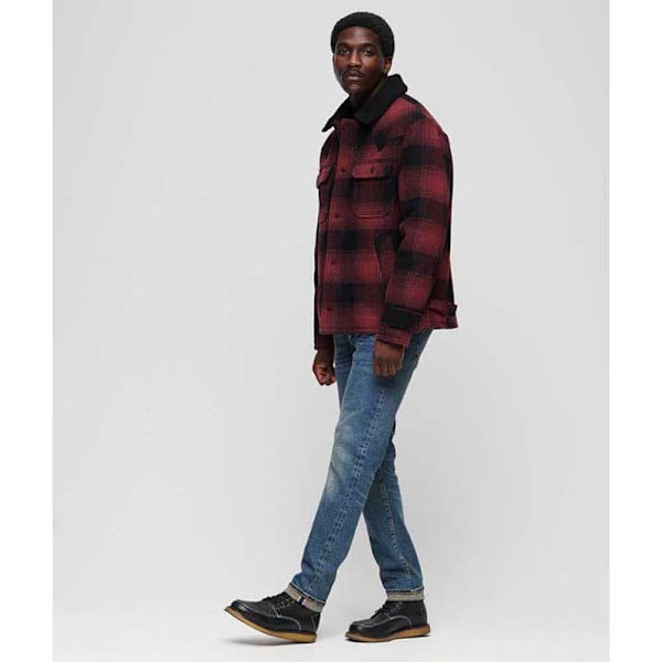 Superdry Frakke Merchant Wool Chore Rød L Mand
