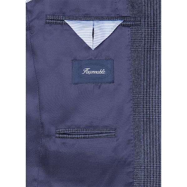 FaÇonnable Blazer 2b Half L Check Blå 56 Man