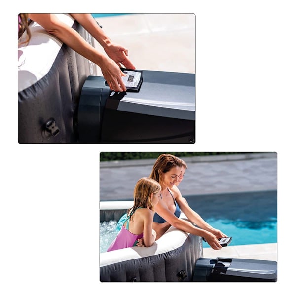 Intex Bubble Massage Jets Deluxe Jacuzzi Purespa Svart 795 Liters
