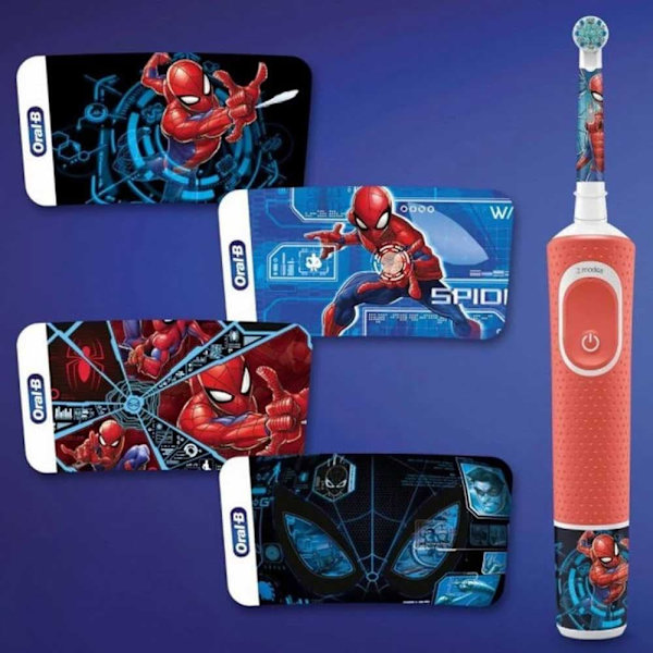 Braun Elektrisk Tandbørste Med Etui D100 Spiderman Transparent