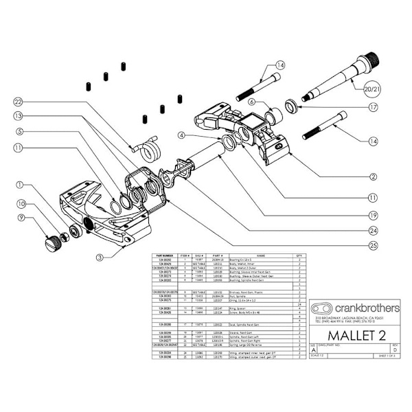 Crankbrothers Polkimet Mallet 2 Musta,Hopeinen
