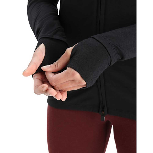 Icebreaker Sweatshirt Zone Knit Zip Sort XS Kvinde
