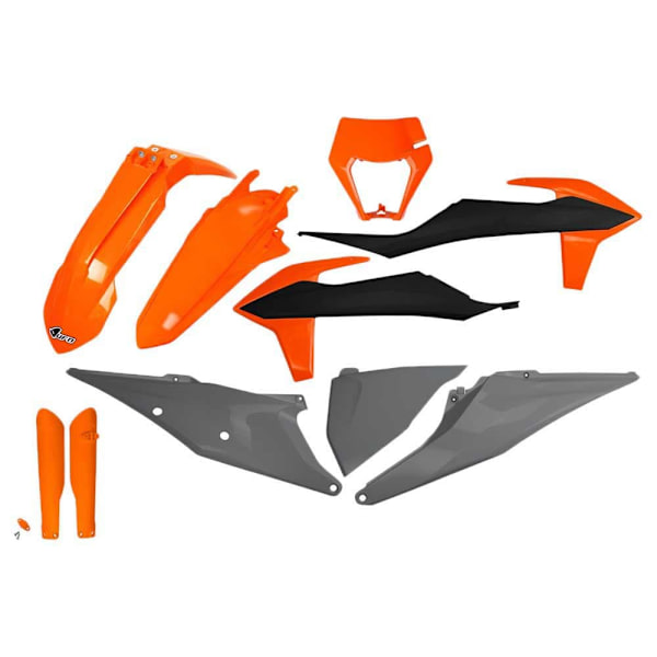 Ufo Plastsæt Ktm Exc/exc-f 2020-2021 With Headlight Ktkit527f-999x Fork Protectors &