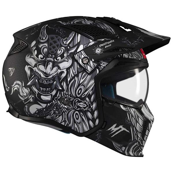 Mt Helmets Streetfighter Sv Hellish Modulaarinen Kypärä Musta M