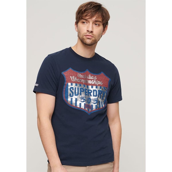 Superdry Gasoline Workwear T-shirt Med Korta ärmar Blå M Man