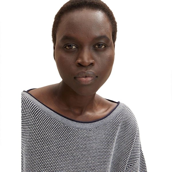 Tom Tailor Sweater 1033125 Hvid,Sort XS Kvinde