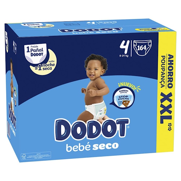 Dodot Låda Med Torra Babyblöjor Storlek Xxl 4 164 Enheter