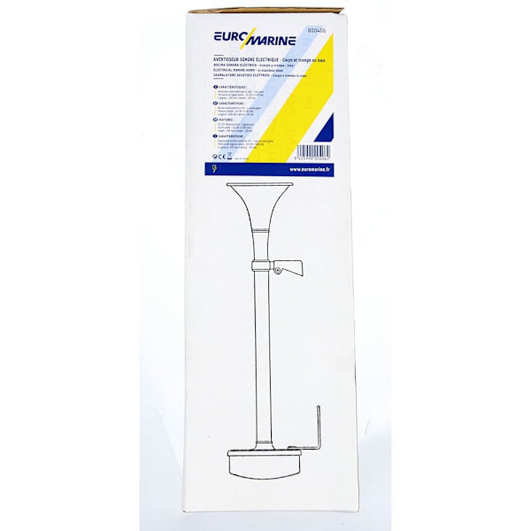 Euromarine Elektromagnetisk Horn I Rustfrit Stål 12v  40 x 13 cm