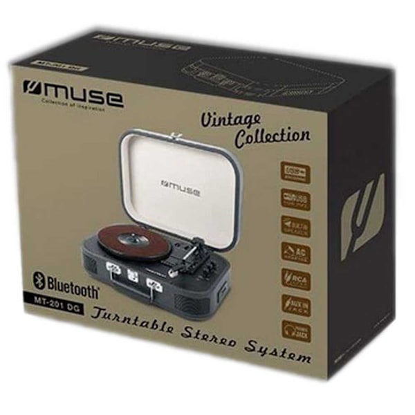 Muse Pladespiller Mt-201 Dg Sort One Size / EU Plug