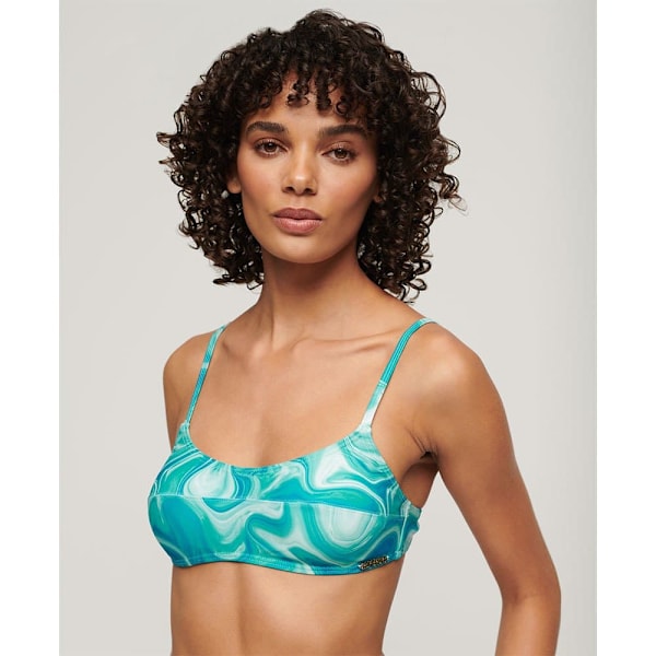 Superdry Print Bralette Bikinitopp Blå XS Kvinna