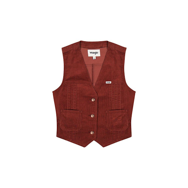 Wrangler Femme Vest Brun 2XL Kvinde
