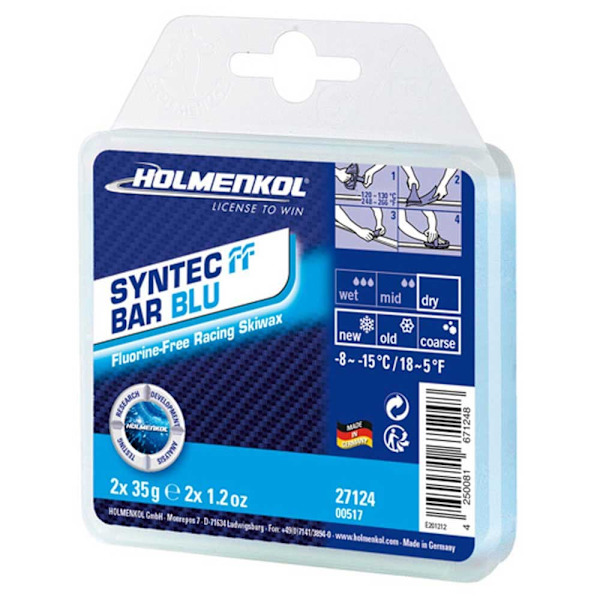 Holmenkol Vax Syntec Ff Bar-8°c/-15°c 2x35 Gr Blå
