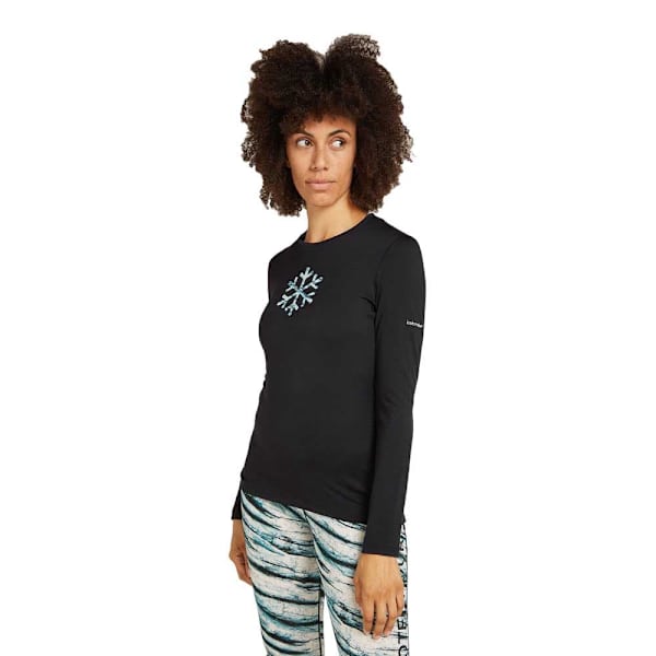 Icebreaker Merino 200 Oasis Protect Our Winters Langærmet Baselayer Sort L Kvinde