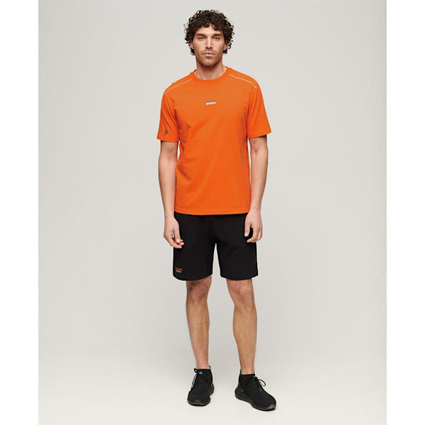 Superdry Sport Tech Logo Relaxed T-shirt Med Korta ärmar Orange L Man