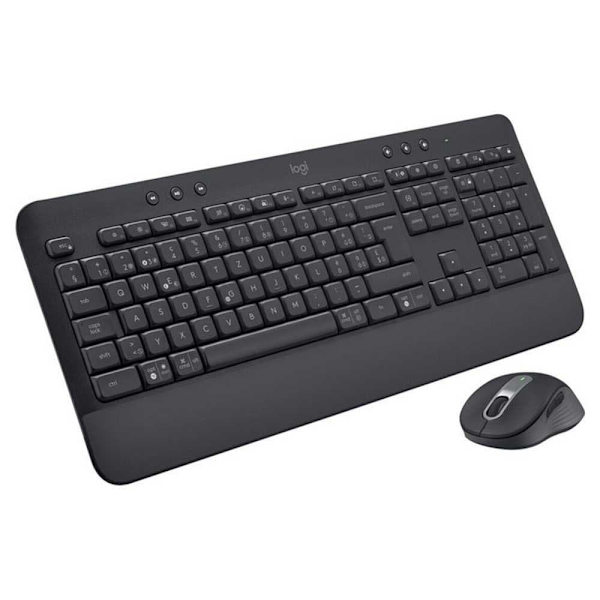Logitech Trådlös Mus Och Tangentbord Mk650 Silver Nordic QWERTY grafit