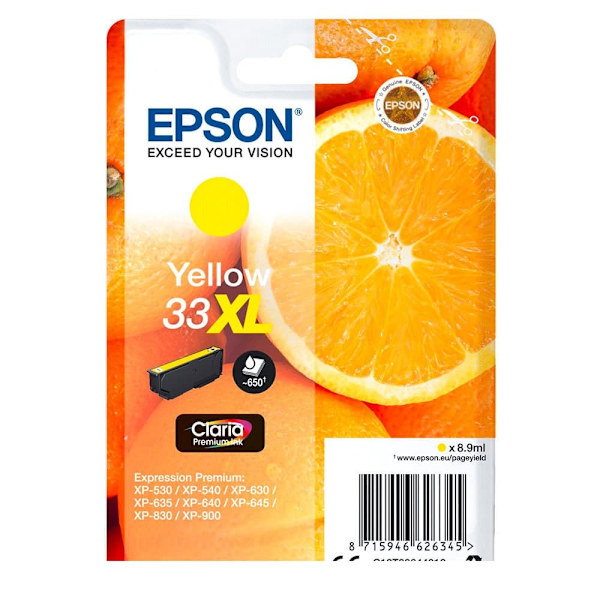 Epson Blækpatron Premium 33xl Gul