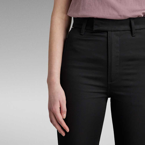 G-star Chino Byxor Weld High Skinny Svart 24 / 32 Kvinna
