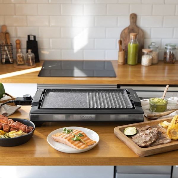 Cecotec Elektrisk Bageplade Tasty&grill 2000 Inox Mixstone Sort One Size / EU Plug