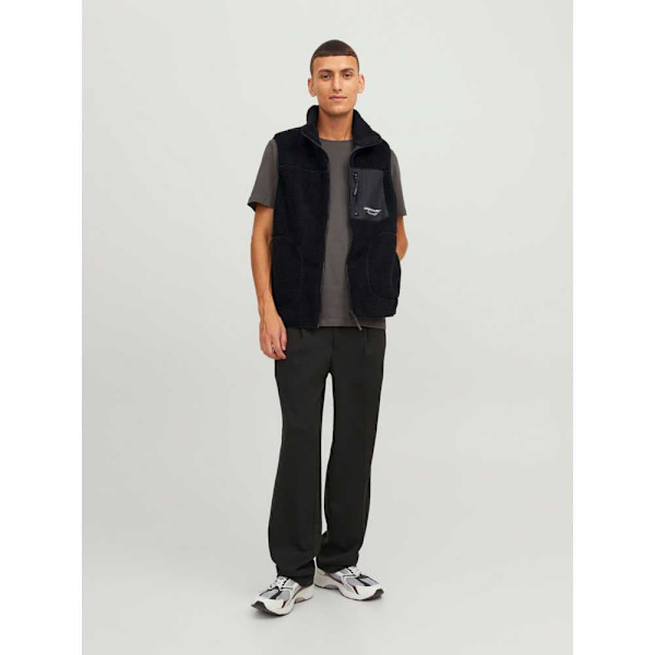 Jack & Jones Vest Erbro Teddy Sort M Mand