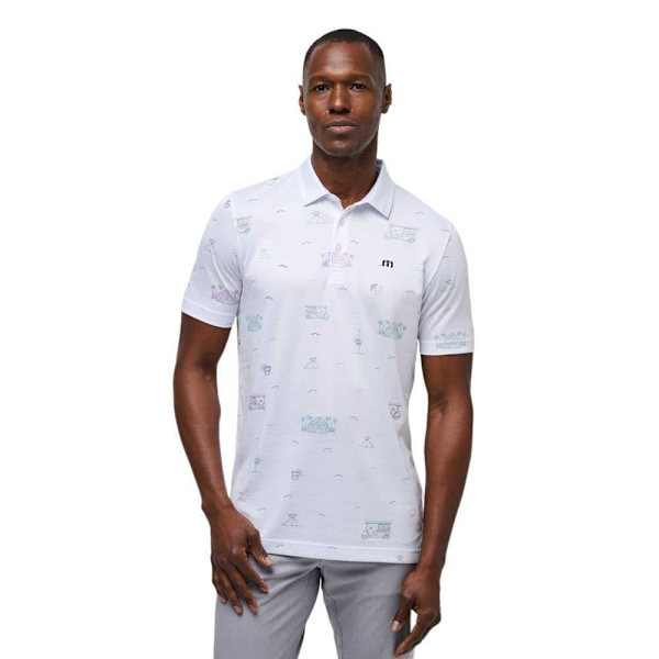 Travis Mathew Tiki Mapes Print Kortärmad Polotröja  L