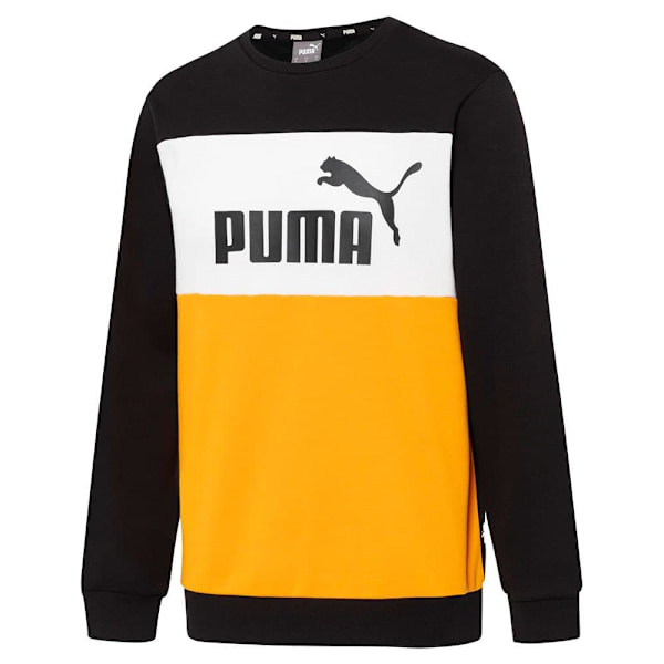 Puma Sweatshirt Essentials+ Colorblock Crew Fl Gul,Sort L Mand
