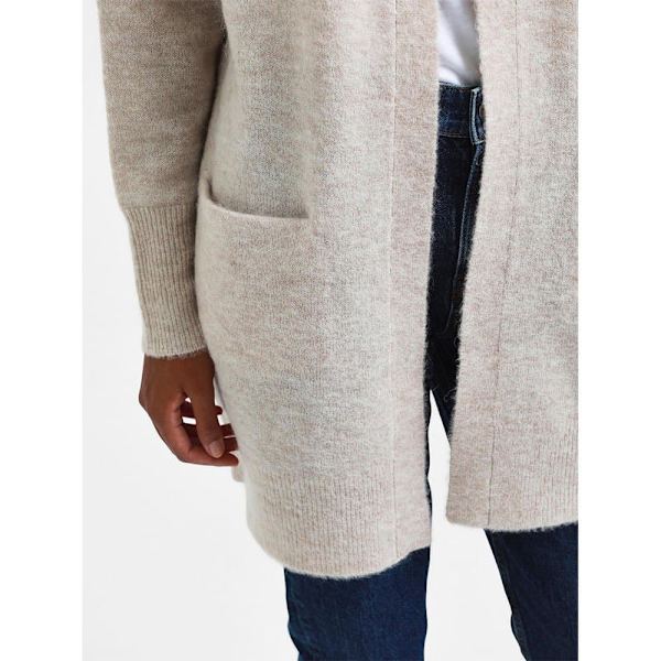 Selected Lång Kofta Lulu New Beige XS Kvinna