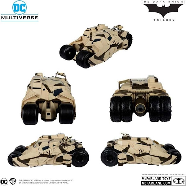 Mcfarlane Thumber Edition Gold Camouflage Batmobile -hahmo