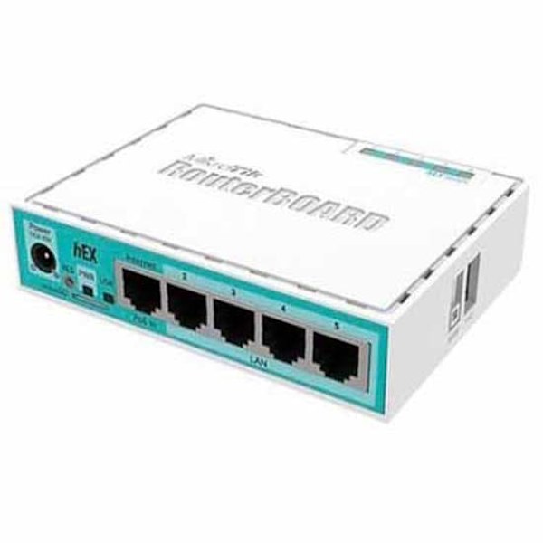 Mikrotik Hex 5 Port Hub Switch Valkoinen