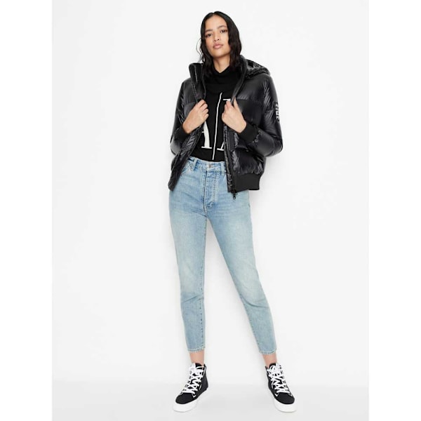 Armani Exchange 8nym7b-ymh4z Striktrøje Med Høj Hals Sort S Kvinde