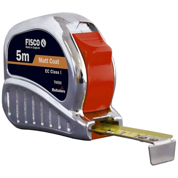 Fisco Klass Måttband I Abs Tri-matic 8 M X 25 Mm Silver