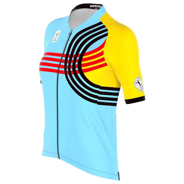 Bioracer Icon Boic Olympics Paris 2024 Korta ärmar Cykeltröja Blå M Kvinna