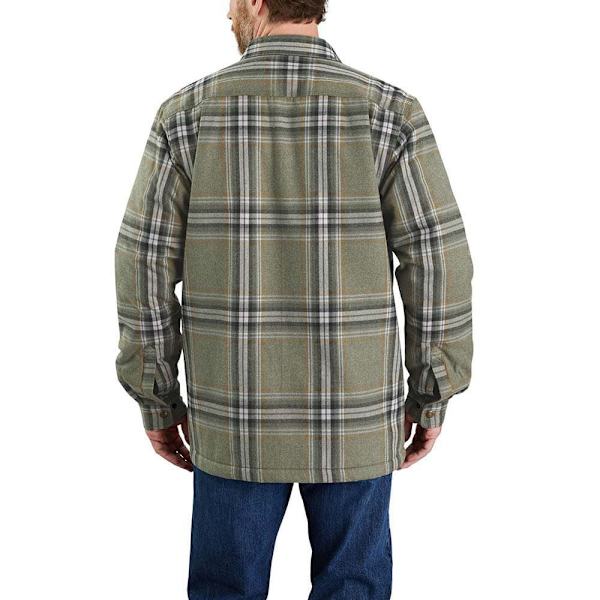 Carhartt Flanell Langærmet Skjorte I Afslappet Pasform Sherpa Brun S