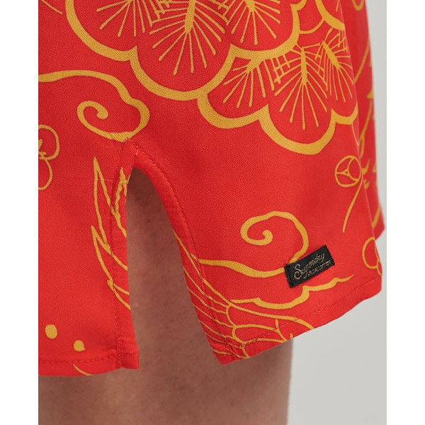 Superdry Kjole Vintage Mini Slip Halter Rød XS Kvinde