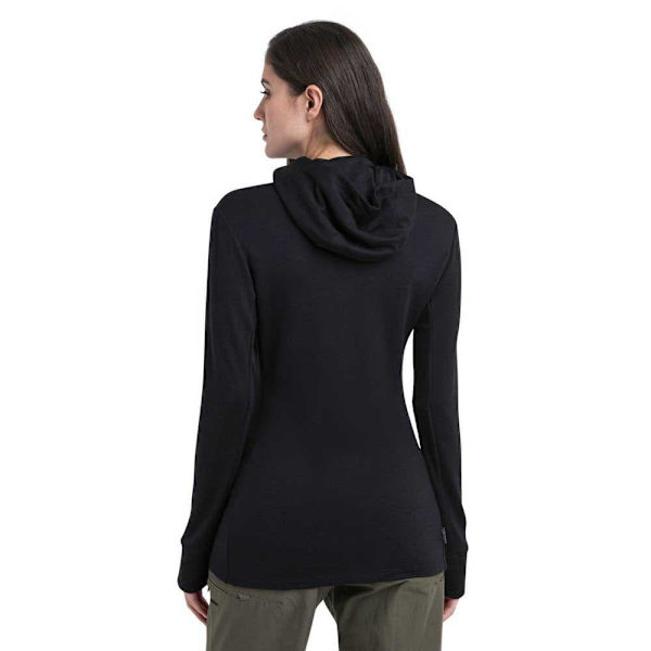 Icebreaker Merino 260 Quantum Iv Sweatshirt Med Dragkedja Svart L Kvinna