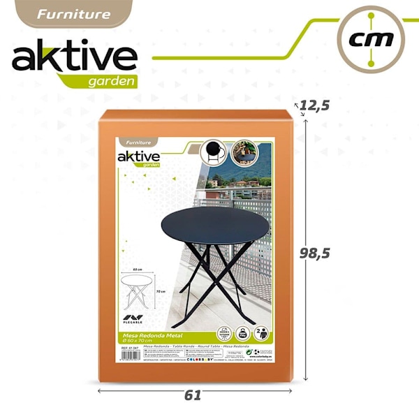 Aktive Bord Redonda 60x70 Cm Sort