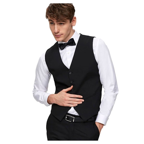Selected Vest Slim Mylologan Sort 54 Mand