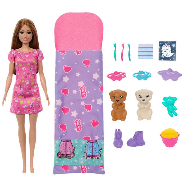 Barbie Valp Pyjamaspartydocka