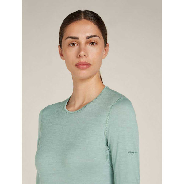 Icebreaker Merino 200 Oasis Langærmet Baselayer Grøn,Blå XL Kvinde