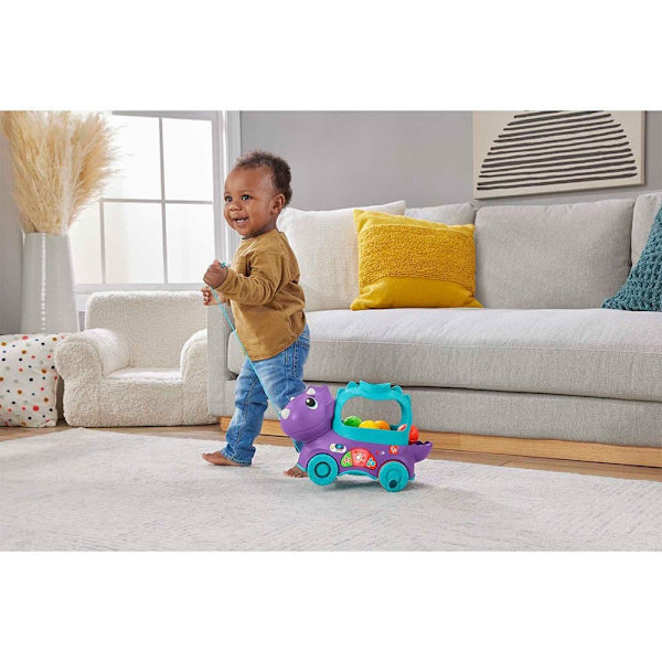 Fisher Price Træk Toy Dinosaur Educational Game Gylden