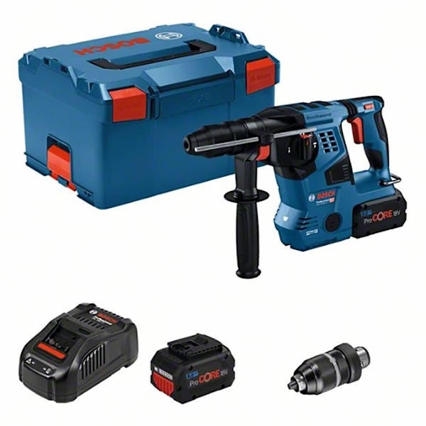 Bosch Professional Batteri Hammare Gbh 18v-28cf 2x8.0pc Gal1880 L-boxx 238 Silver