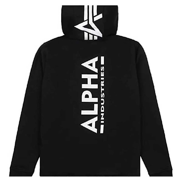 Alpha Industries Back Print Hættetrøje Sort 14 Years Dreng