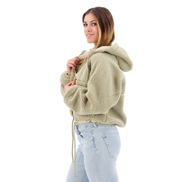 Superdry Full Vetoketjullinen Villapaita Borg Boxy Ruskea 2XS Nainen