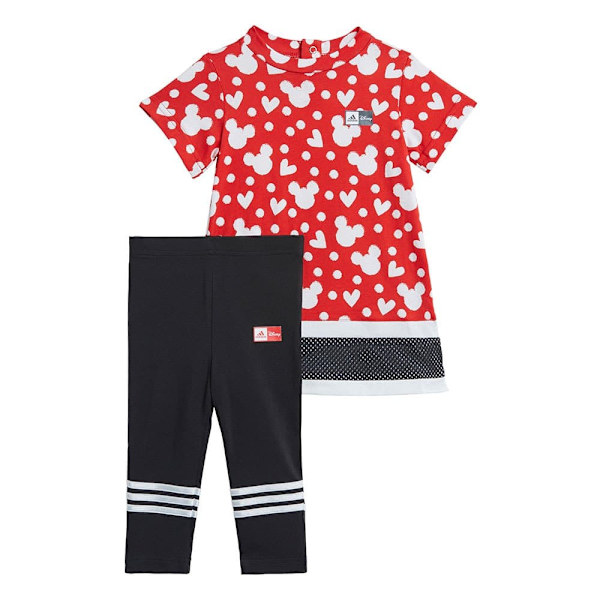 Adidas Disney Minnie Mouse Summer Set Röd,Svart 12-24 Months